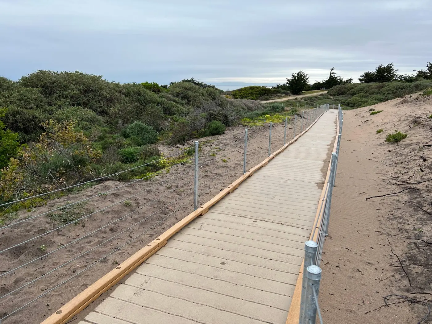 Example of a dune boardwalk like those proposed for the Coastal Trail