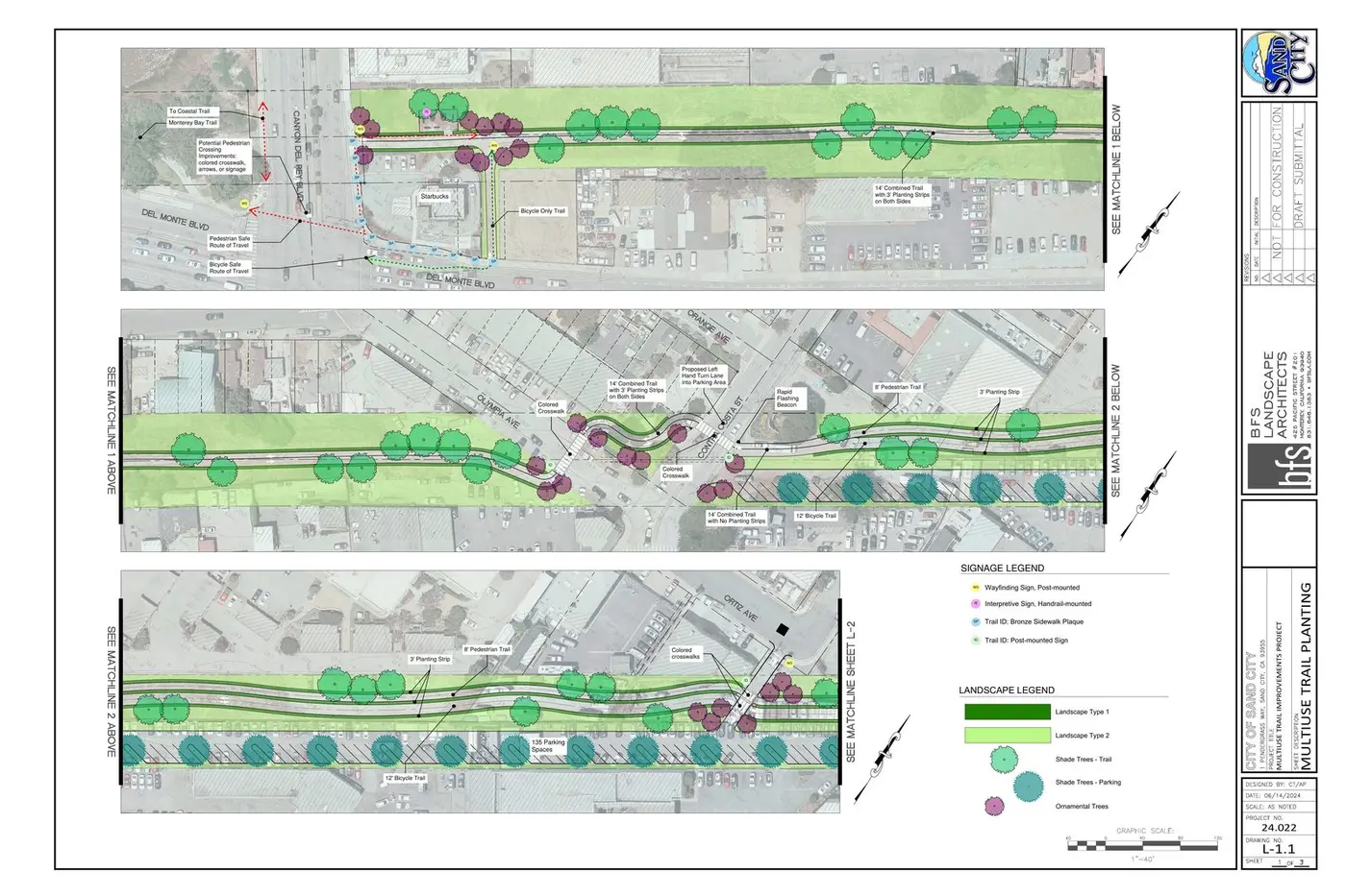 Multi-Use Commuter Trail planting plan for segment 1