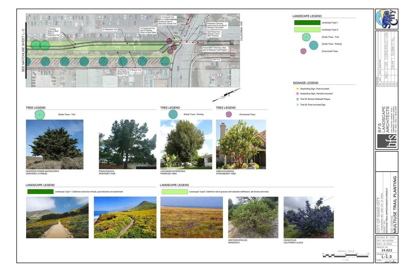 Multi-Use Commuter Trail planting plan for segment 3